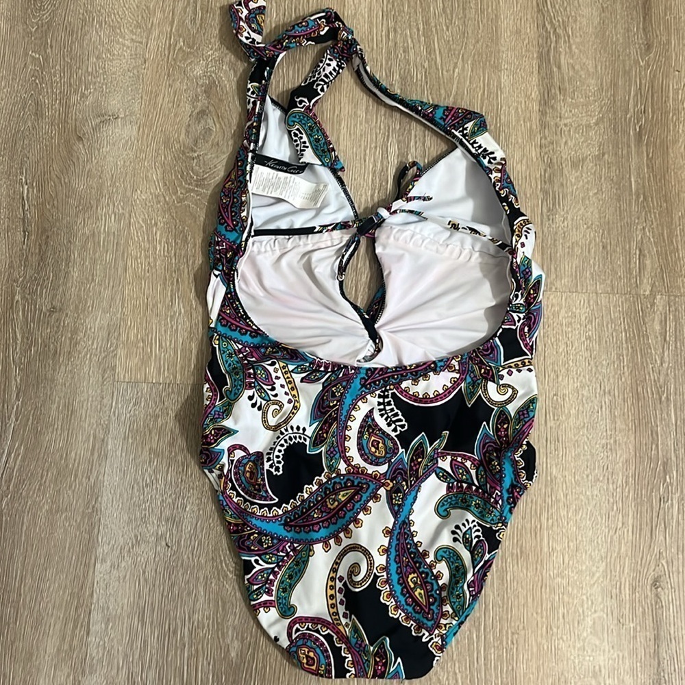Kenneth Cole Reaction, Tummy Toner one piece swimsuit, - Picture 2 of 5
